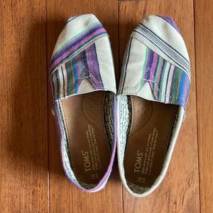 Striped TOMS Canvas Slip On
